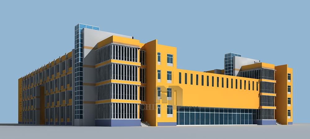 现代多层教学楼