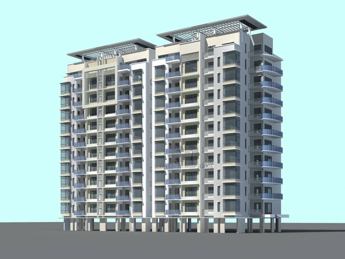 现代高层住宅3dmax模型下载