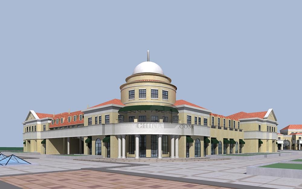 简欧多层商务街区