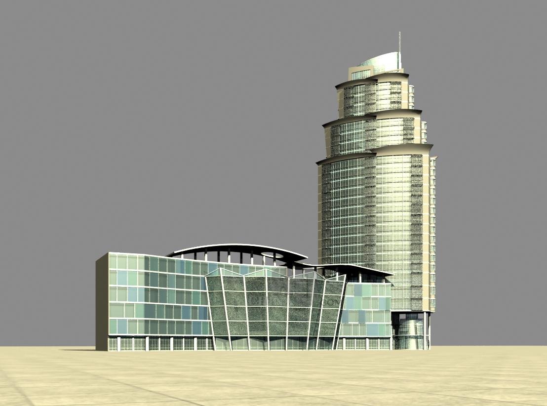 现代带商业的高层公建-1