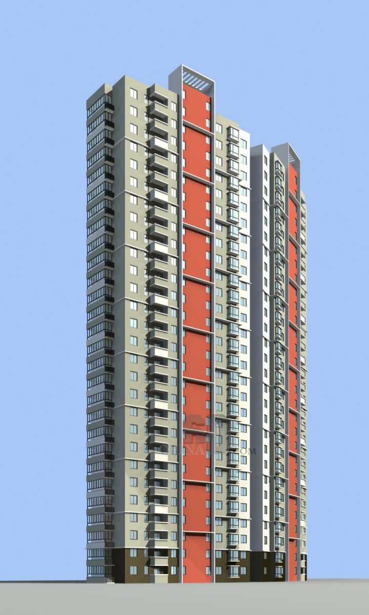 现代高层住宅楼