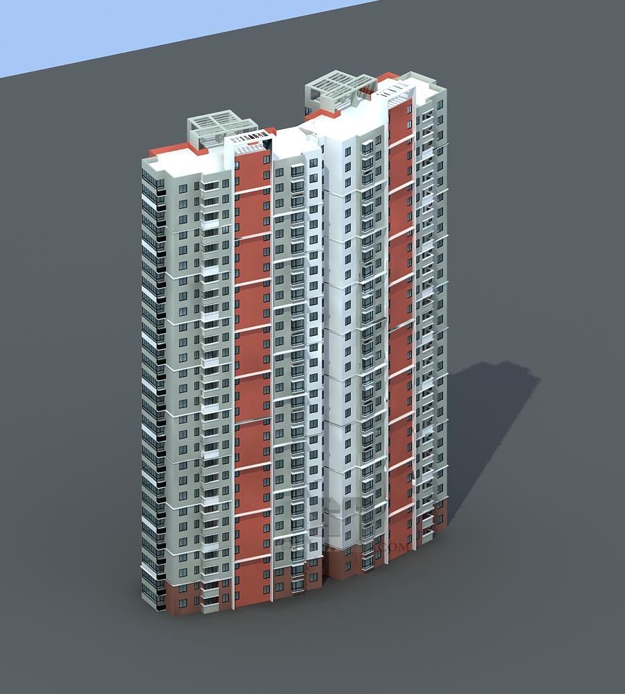 现代高层住宅楼