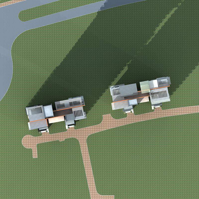 现代高层住宅楼