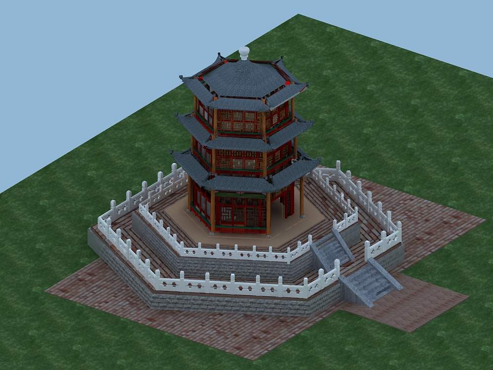 中式塔