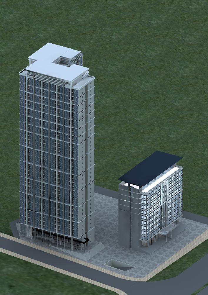 现代高层住宅公寓