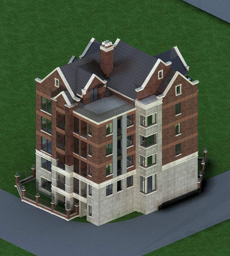 欧式多层住宅楼