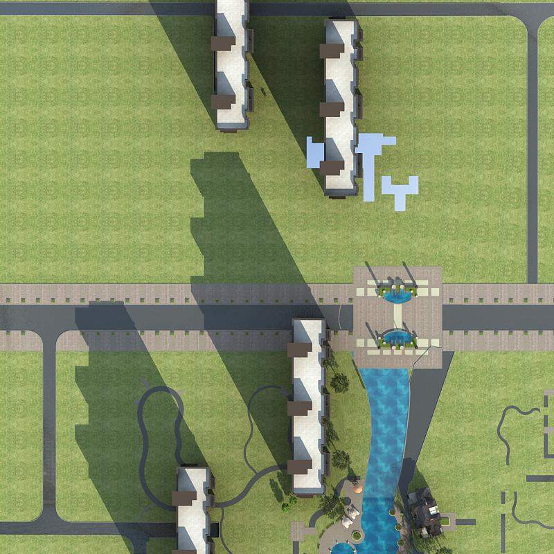 现代高层住宅楼
