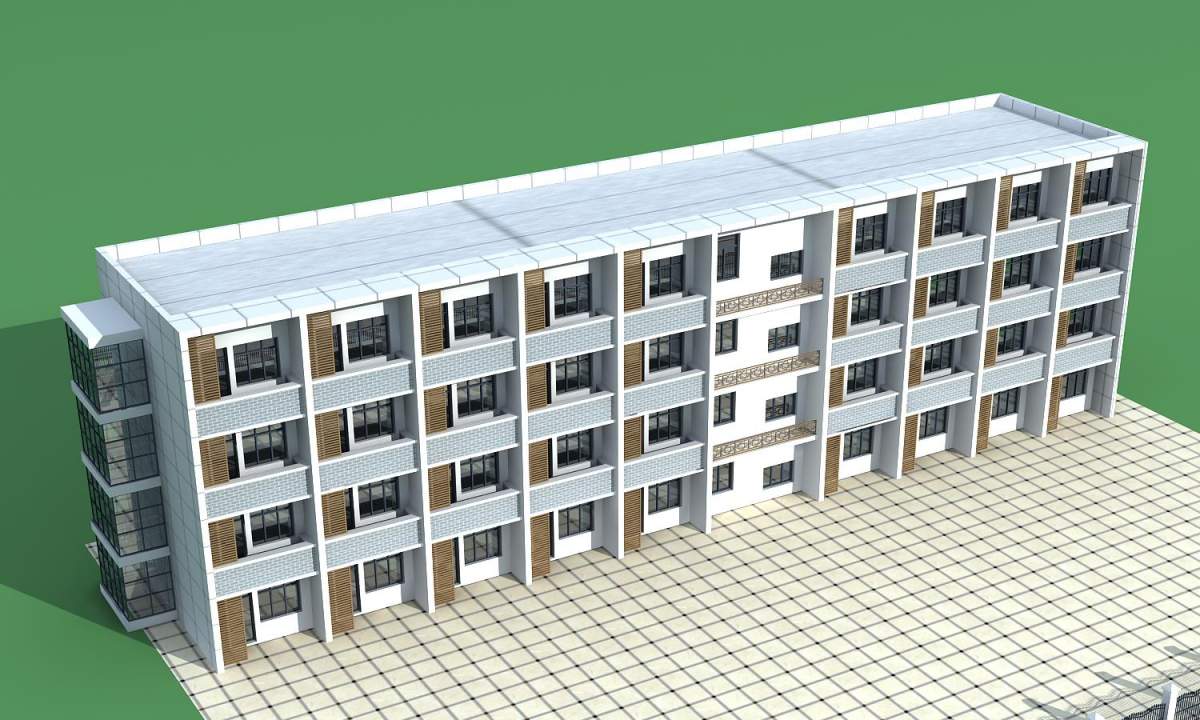 现代多层办公楼
