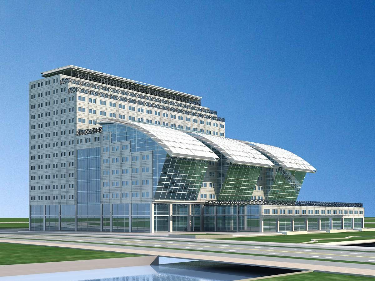 现代高层商厦
