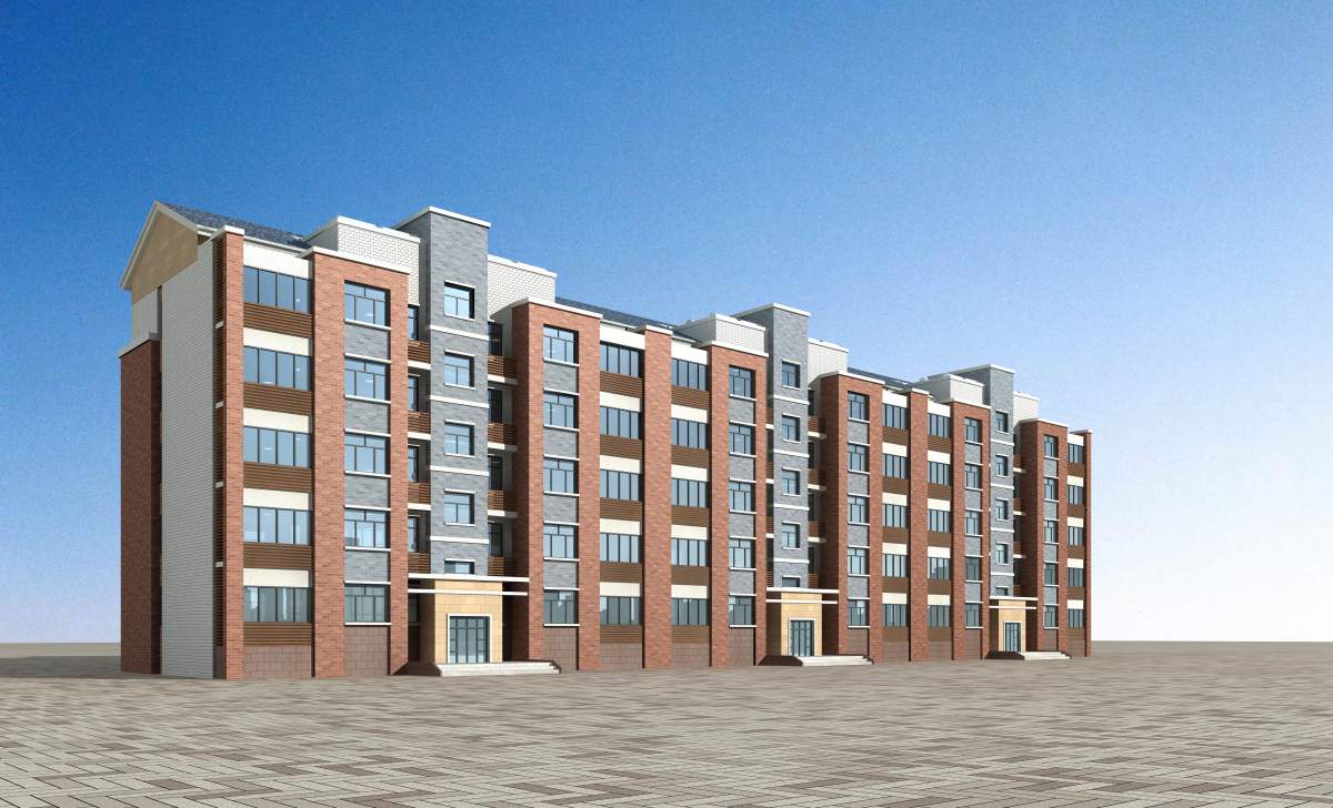 现代多层住宅楼