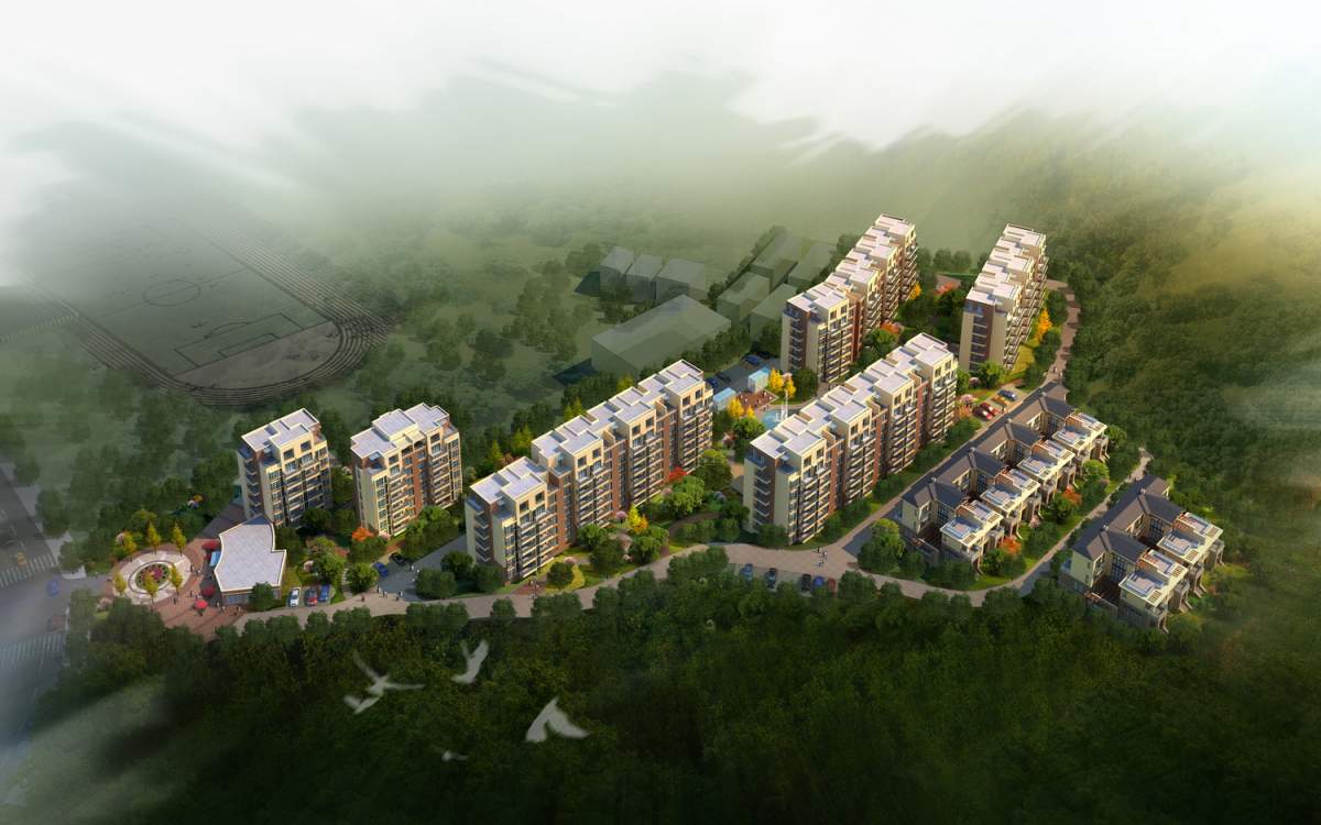 住宅小区 鸟瞰