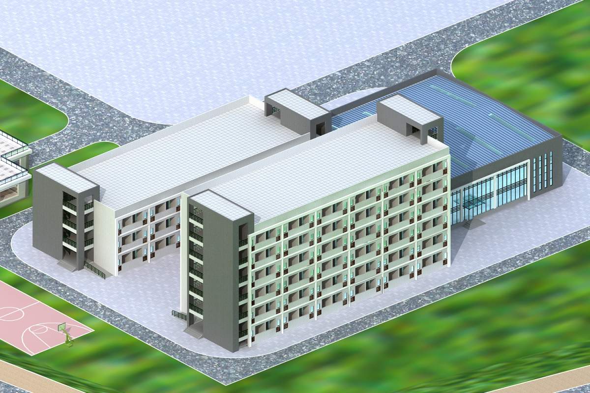 现代厂房及宿舍