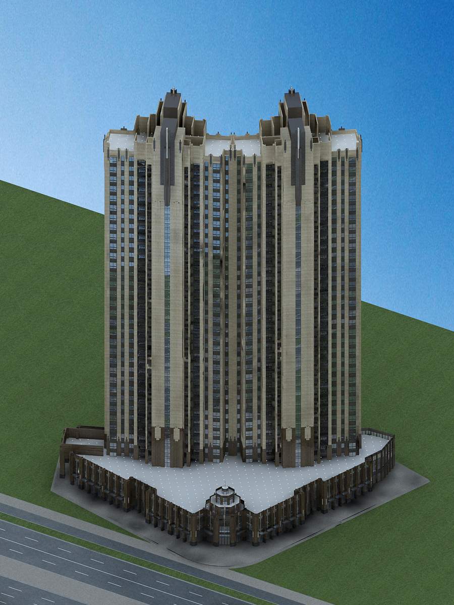 现代高层住宅大楼及商业大厦