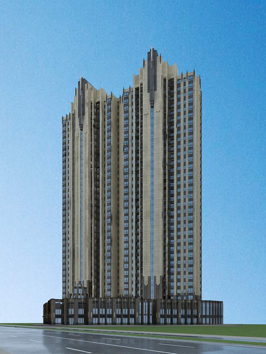 现代高层住宅大楼及商业大厦
