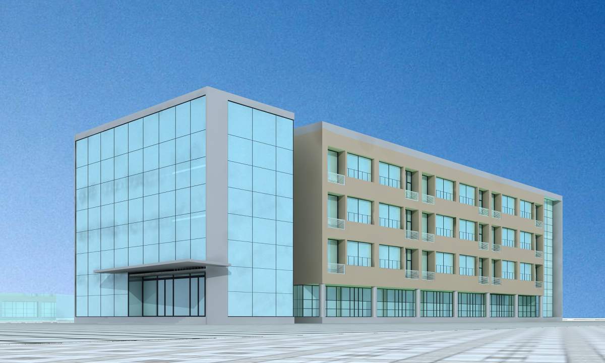 现代多层办公楼