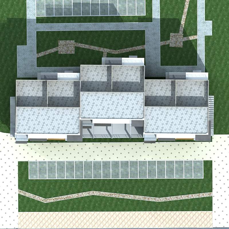 现代多层住宅楼