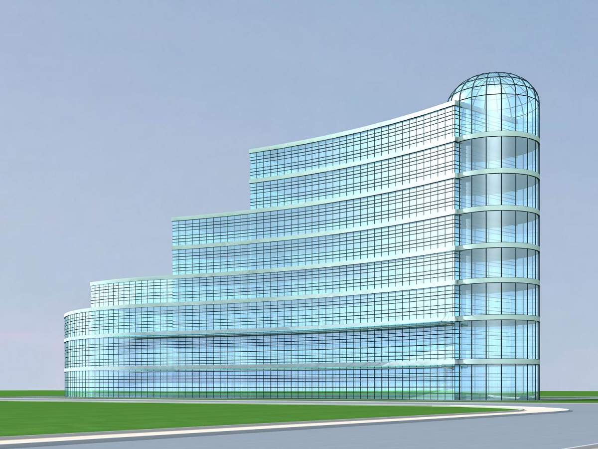 现代多层酒店3dmax 模型下载-光辉城市