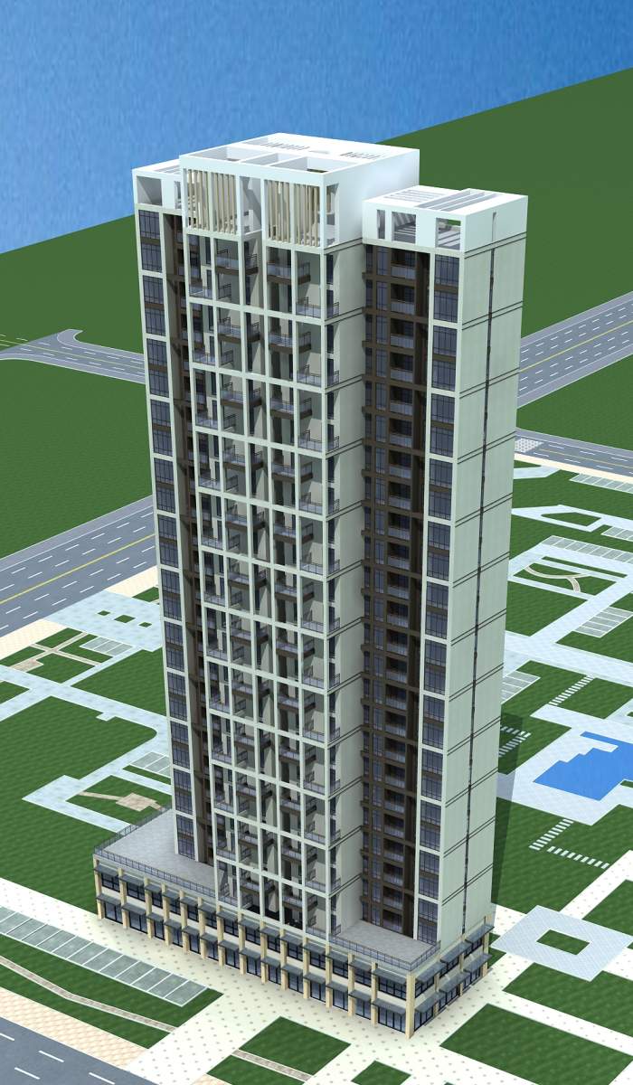 现代高层住宅楼及商业裙房