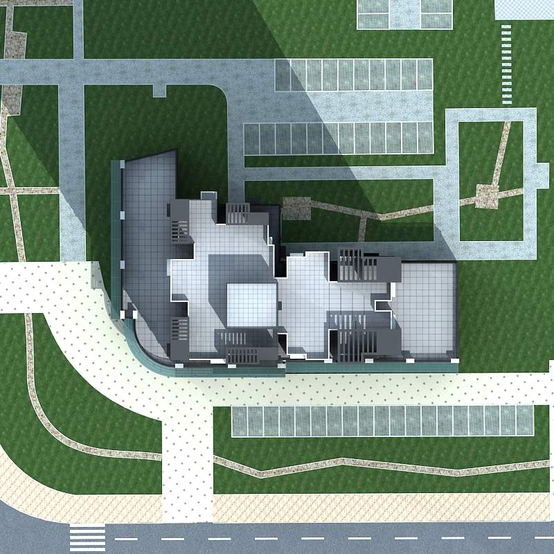 现代高层住宅楼及商业裙房