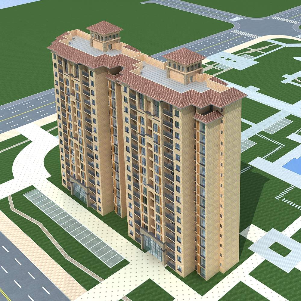 欧式高层住宅楼
