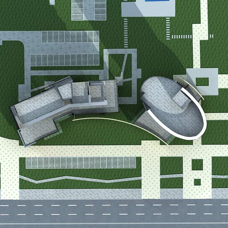 现代高层住宅楼