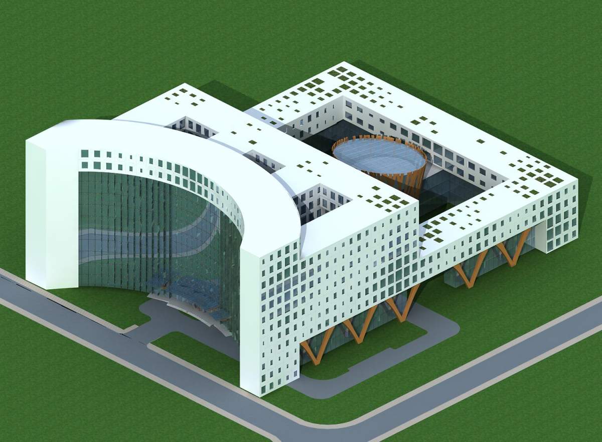 现代高层办公楼