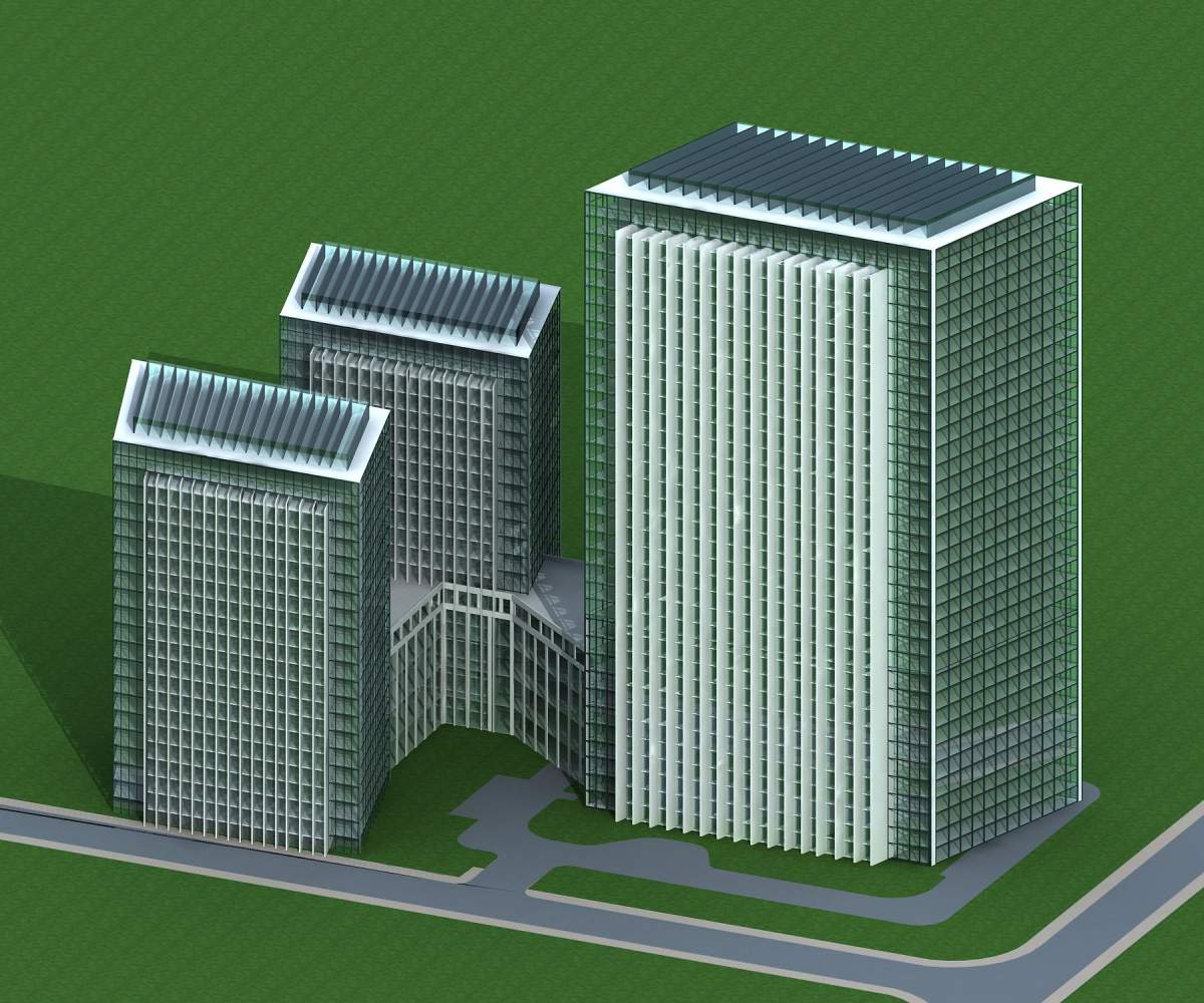现代高层办公楼