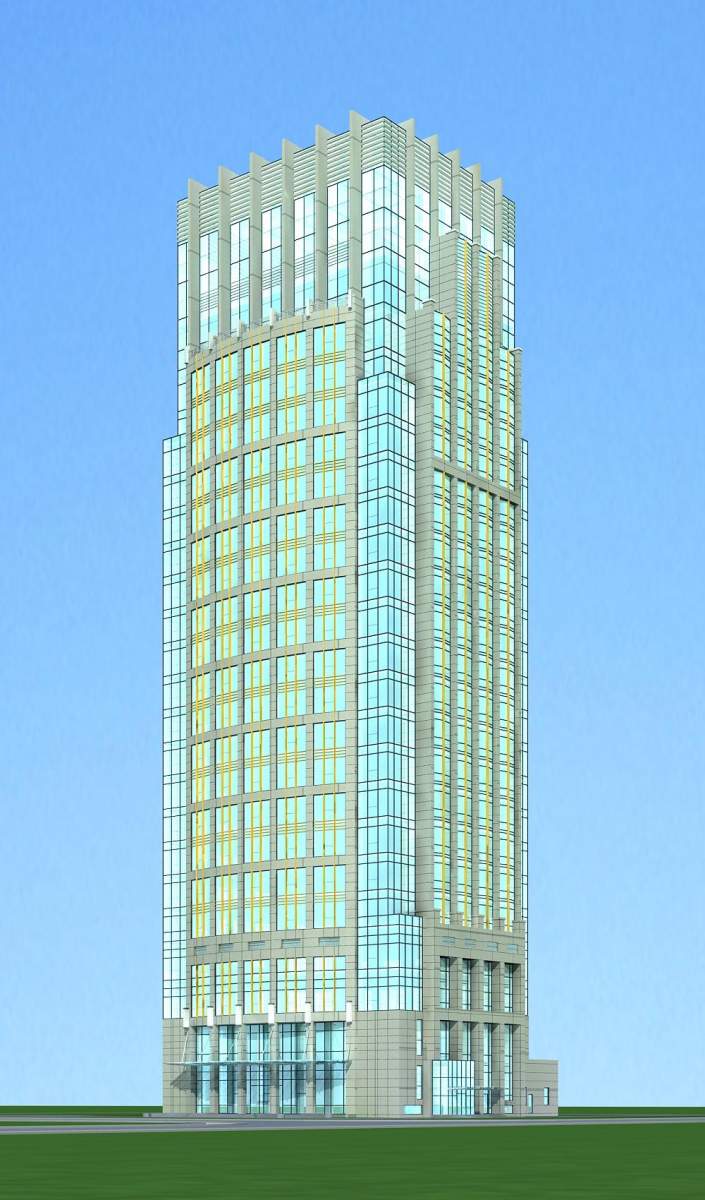 现代高层办公大厦