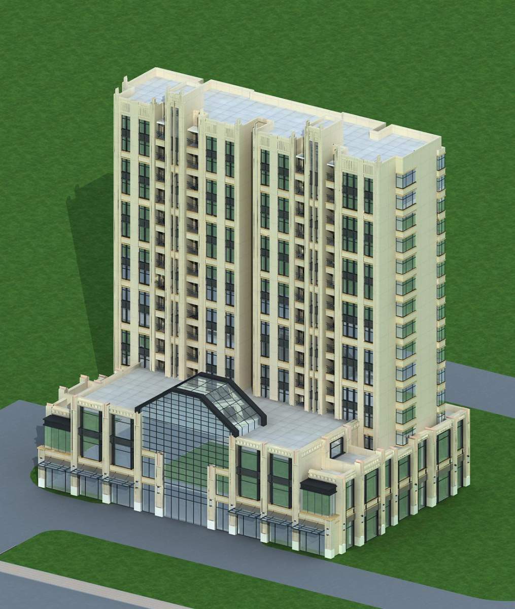 欧式高层住宅楼及商业