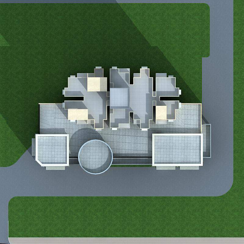 现代高层住宅楼及商业
