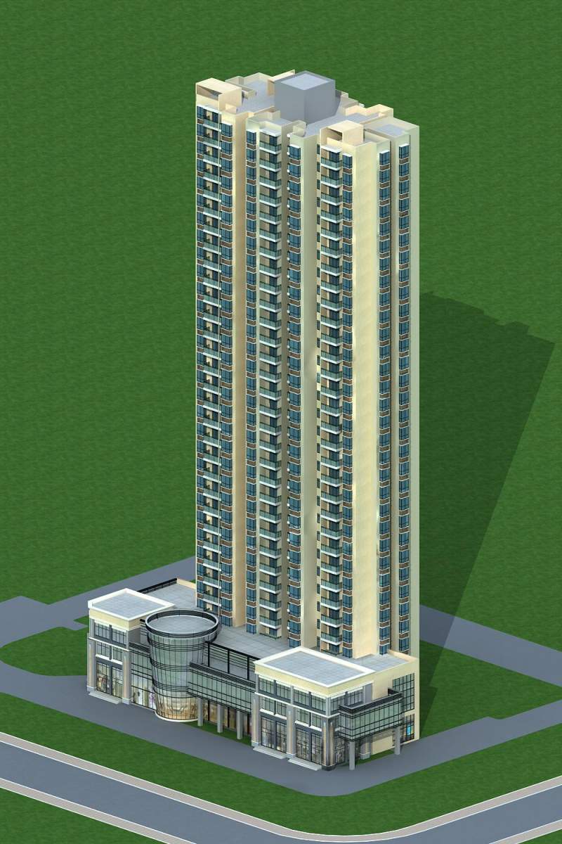 现代高层住宅楼及商业