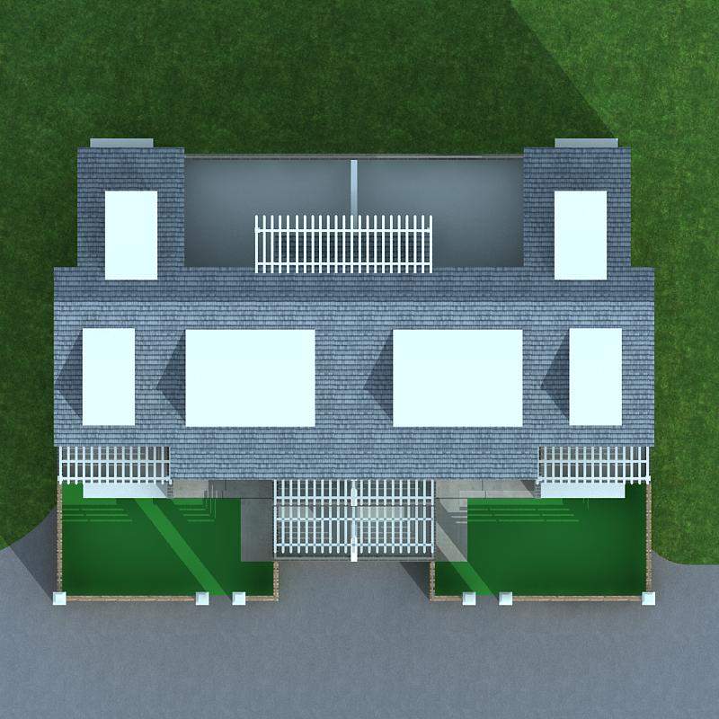 现代多层住宅楼