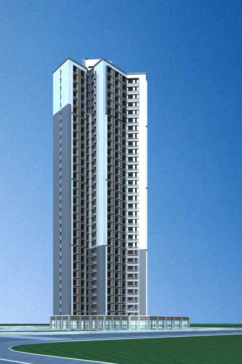 现代高层住宅楼