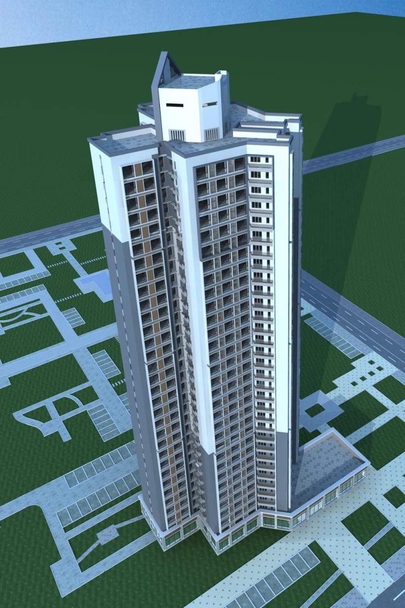 现代高层住宅楼