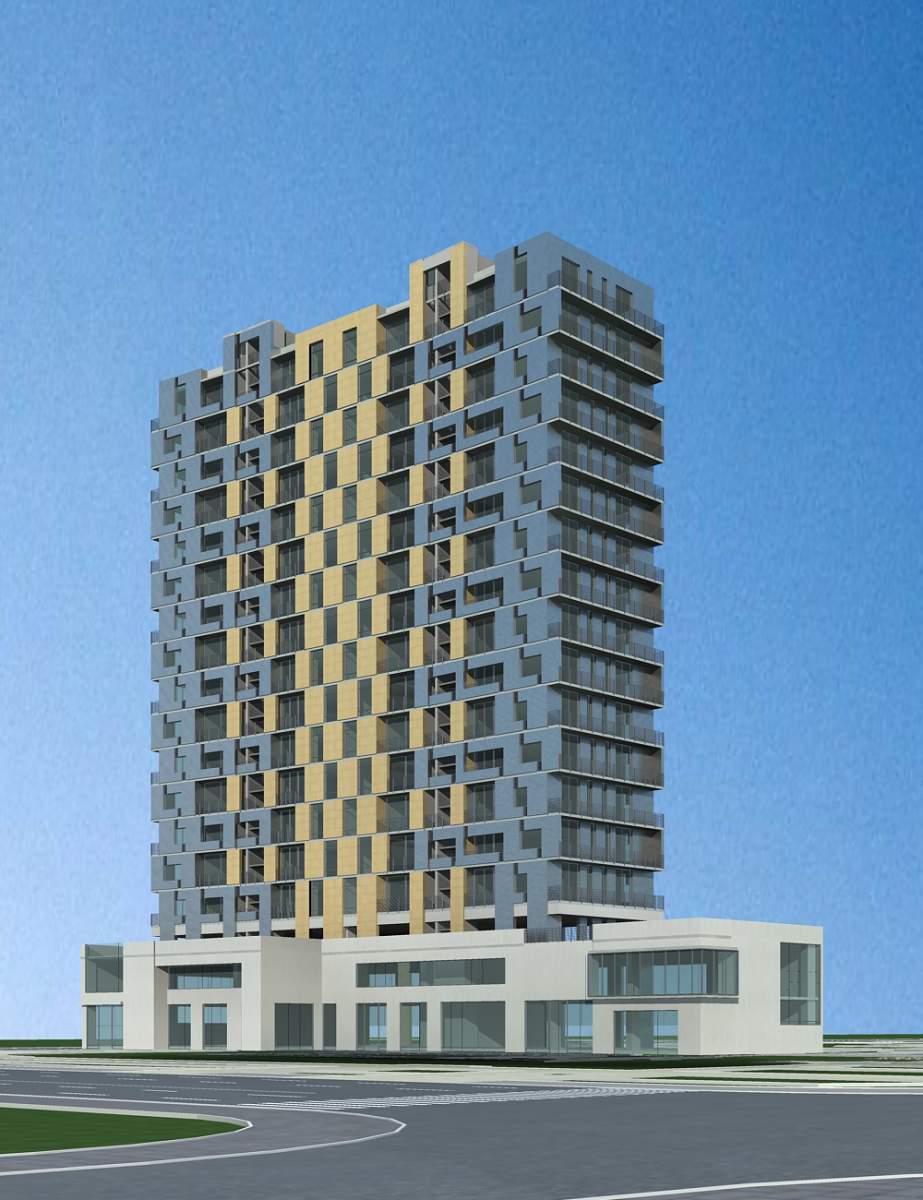 现代高层住宅楼