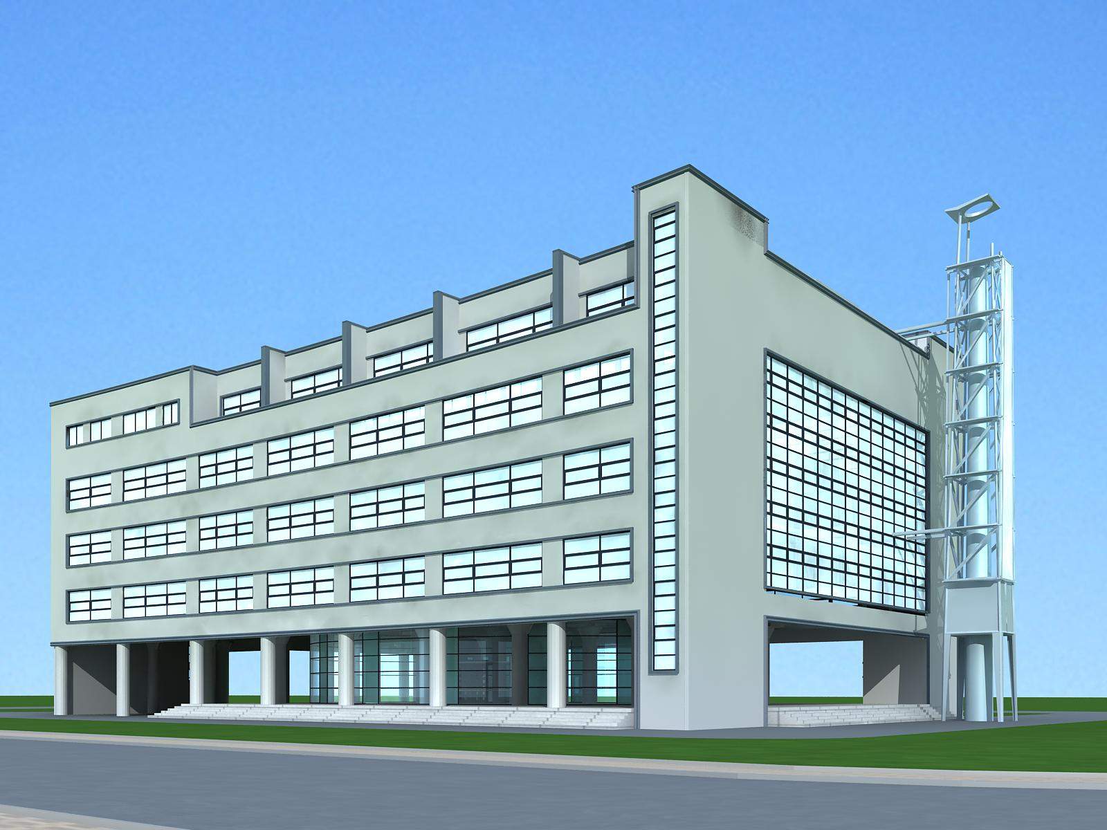 现代多层办公楼