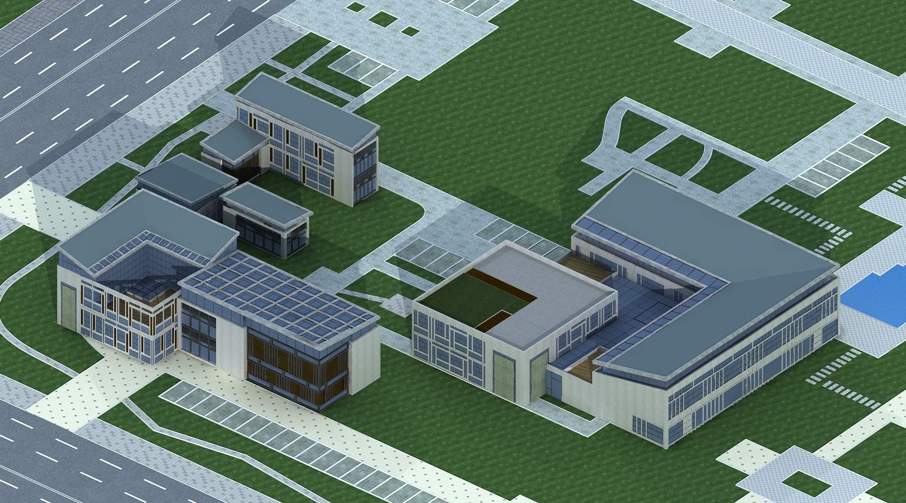 现代多层商业建筑