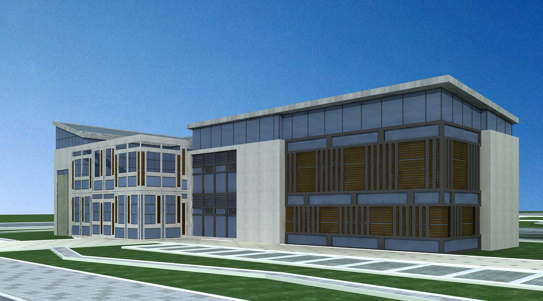 现代多层商业建筑