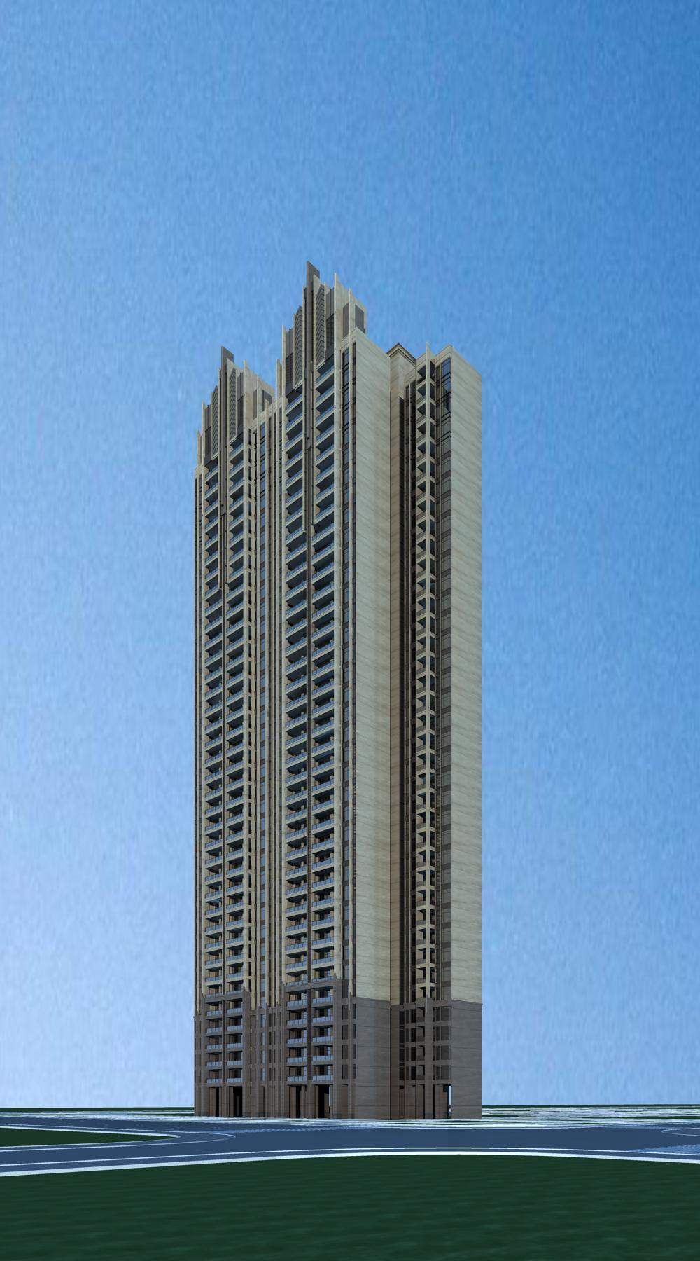 现代高层住宅楼