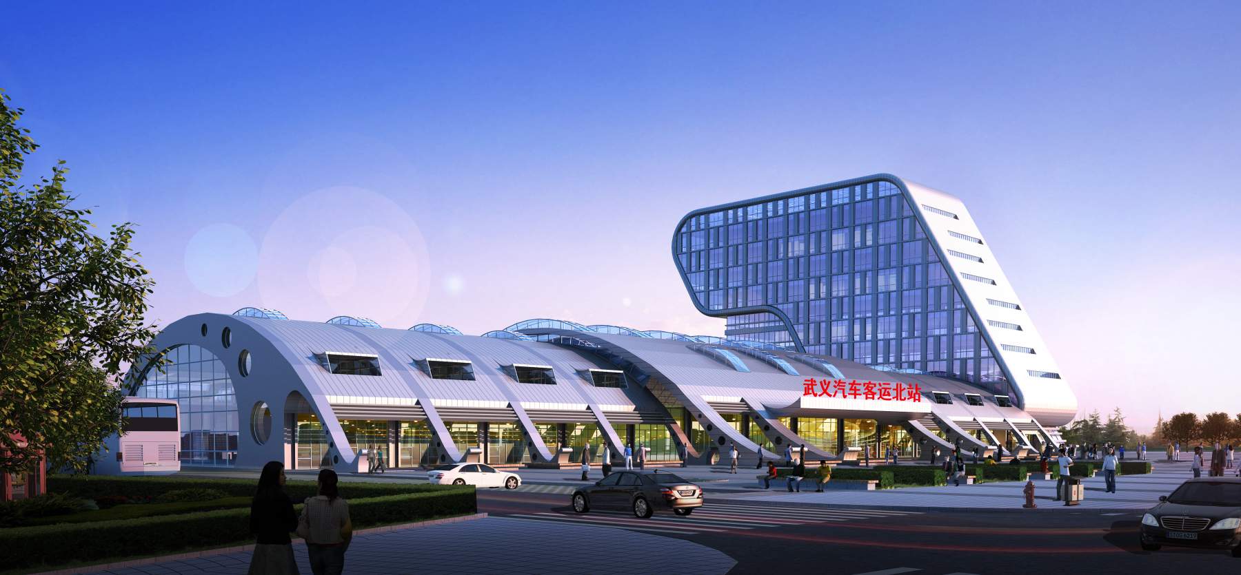 龙泉客运站方案二3dmax 模型下载-光辉城市