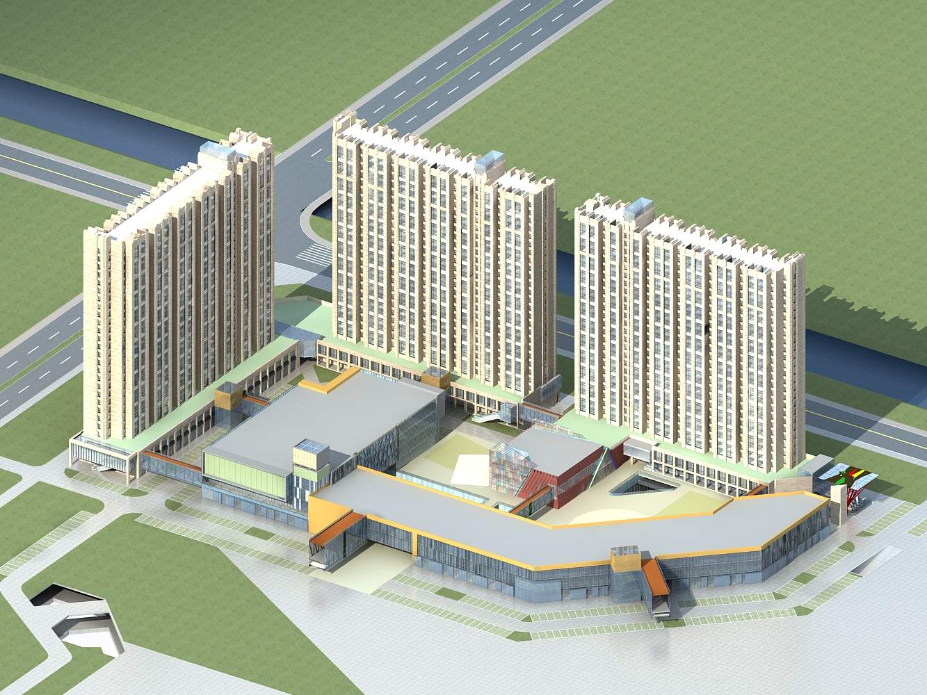 现代商厦及住宅楼