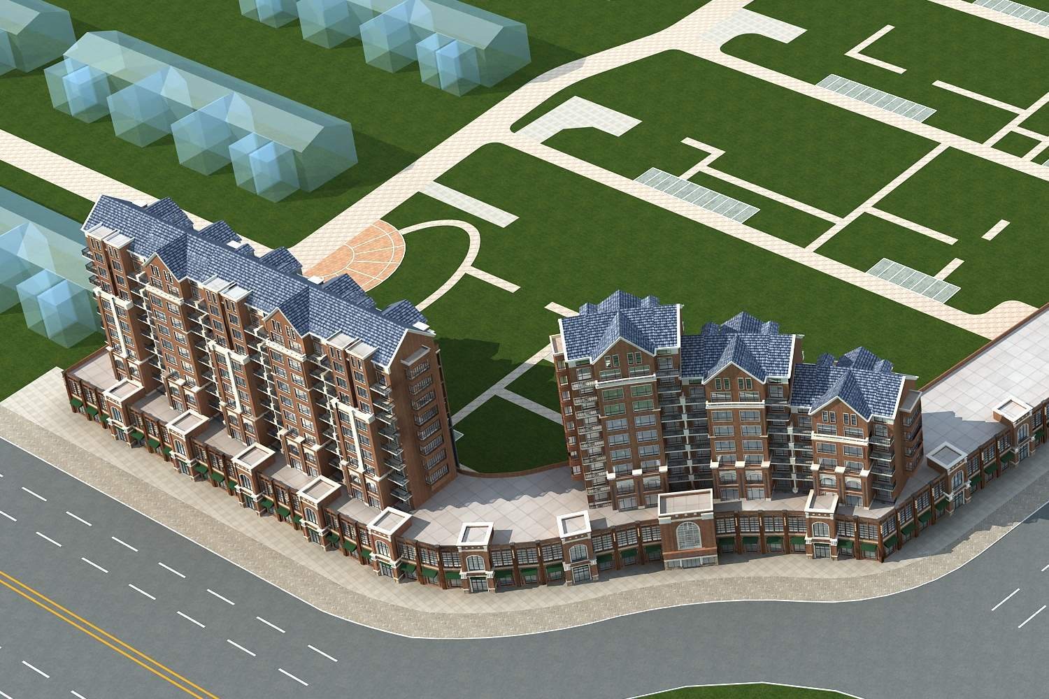 欧式住宅楼及商业裙房