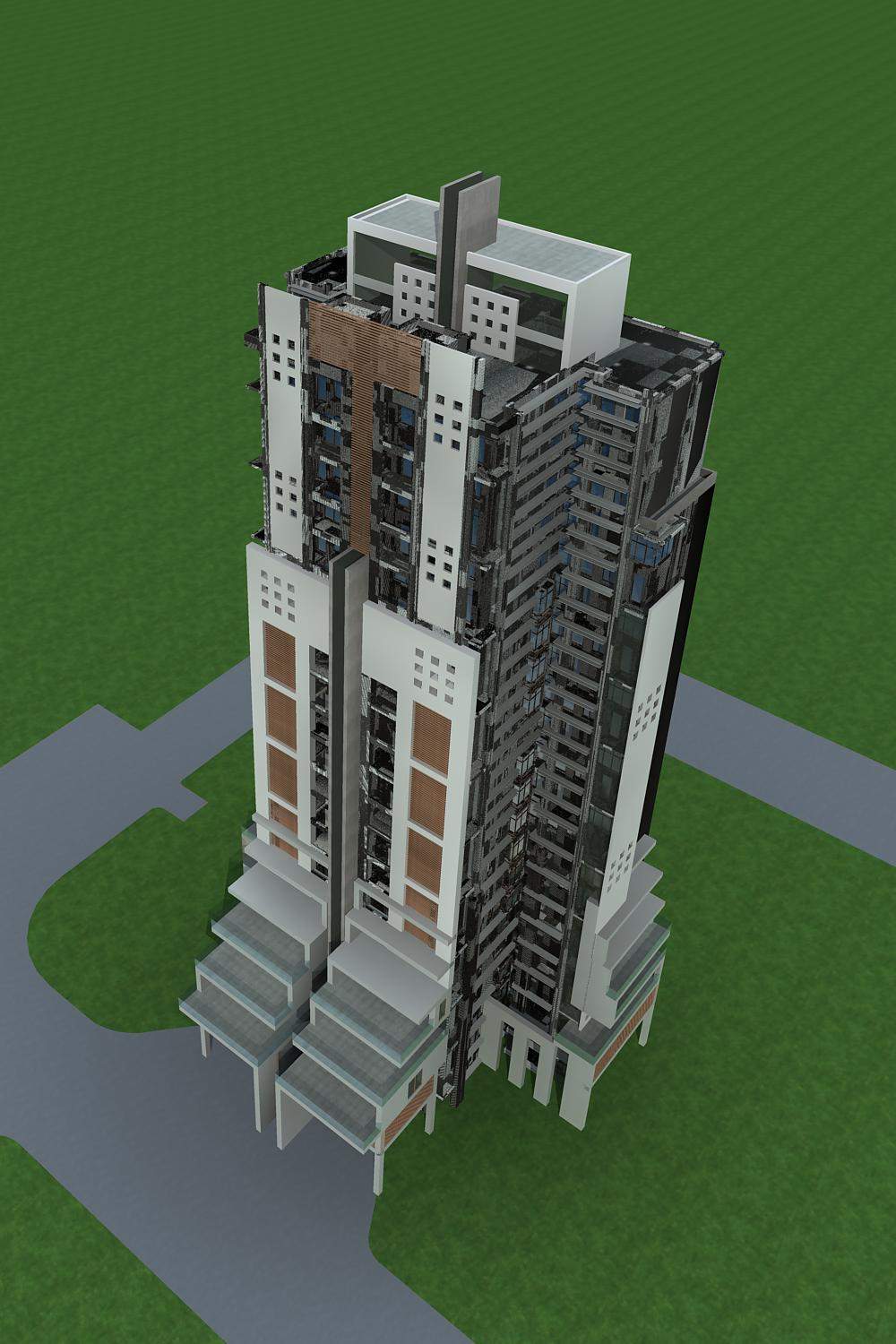 现代中式高层公寓