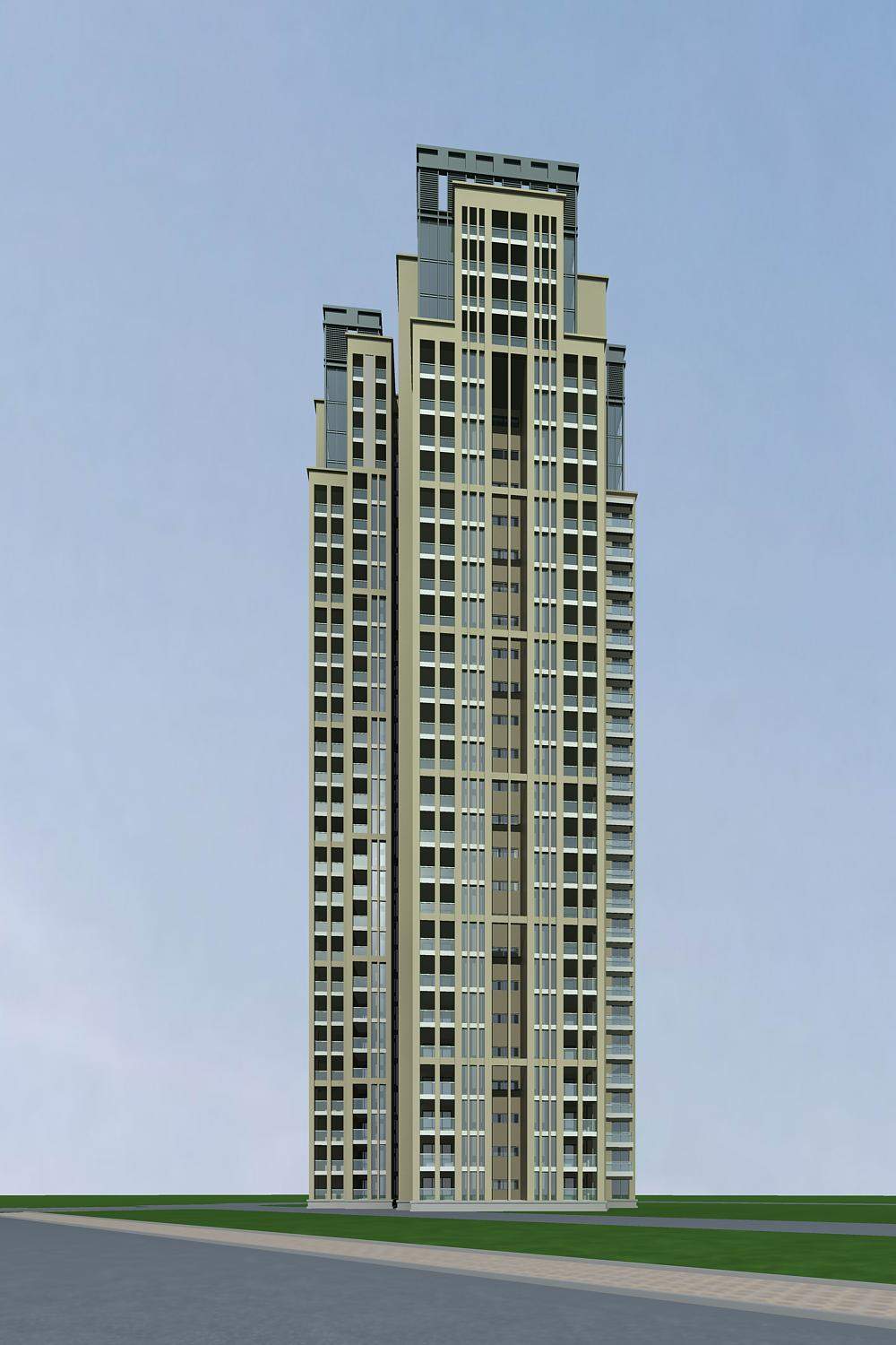 欧式高层住宅公寓