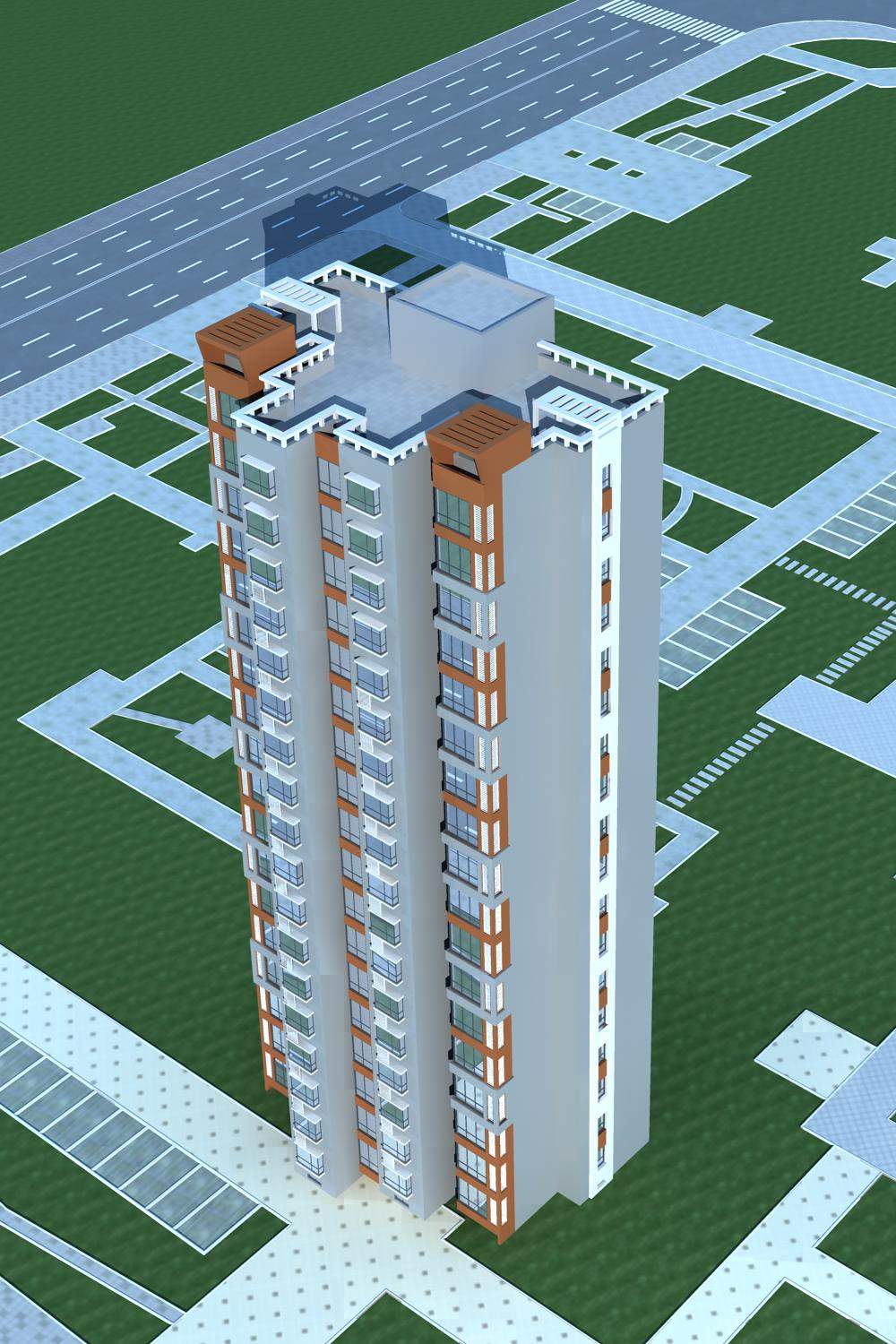 现代高层住宅楼