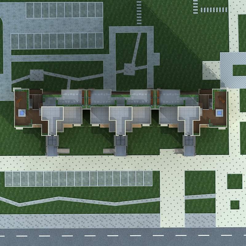 现代高层住宅楼