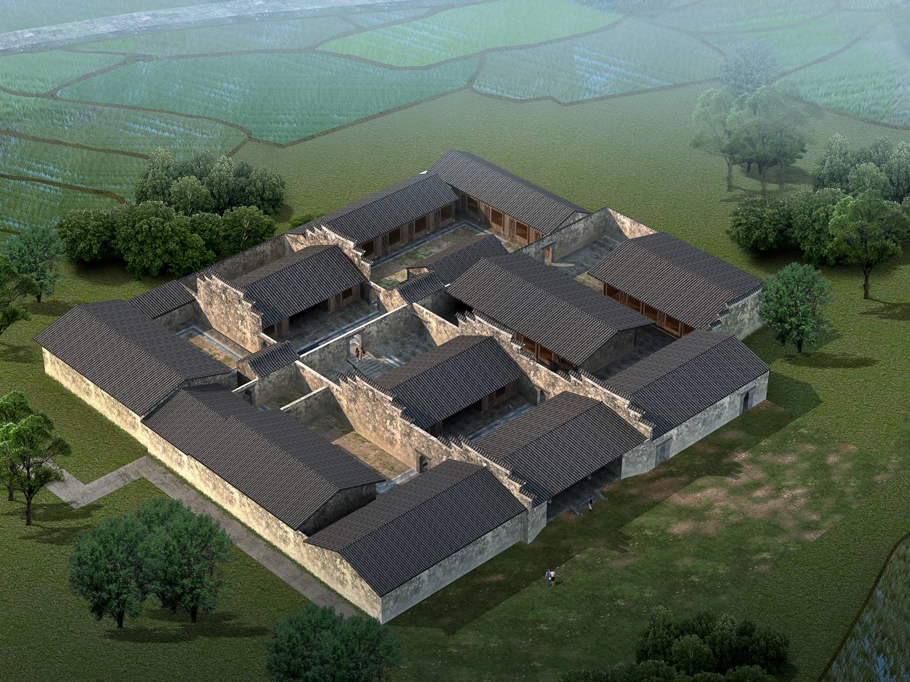 中式住宅大院
