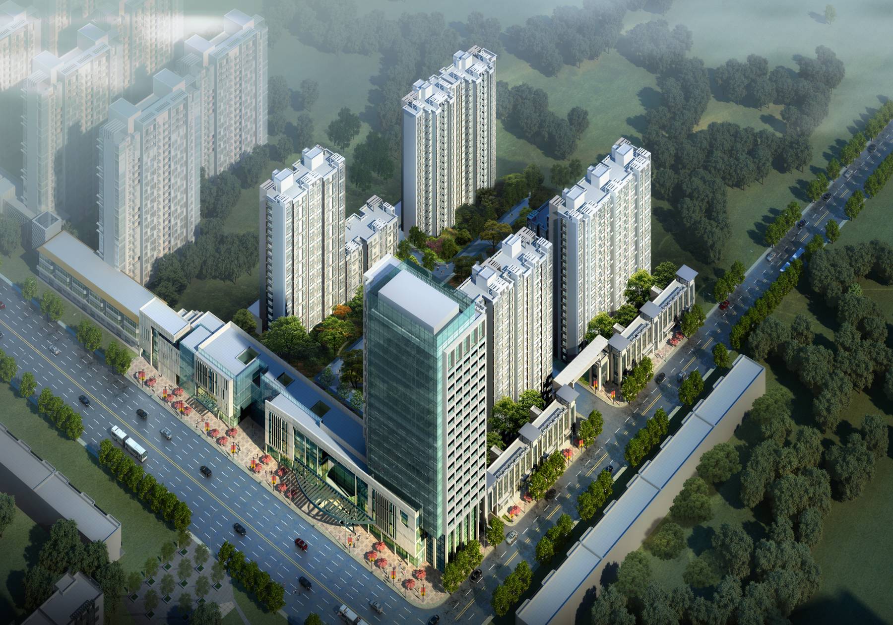 现代综合住宅小区