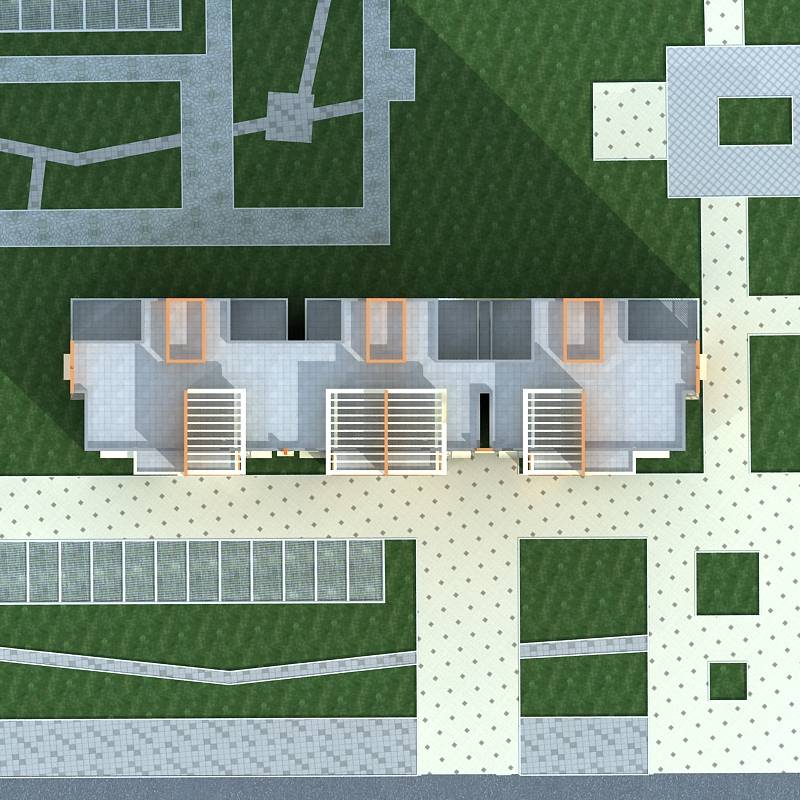 现代多层住宅楼