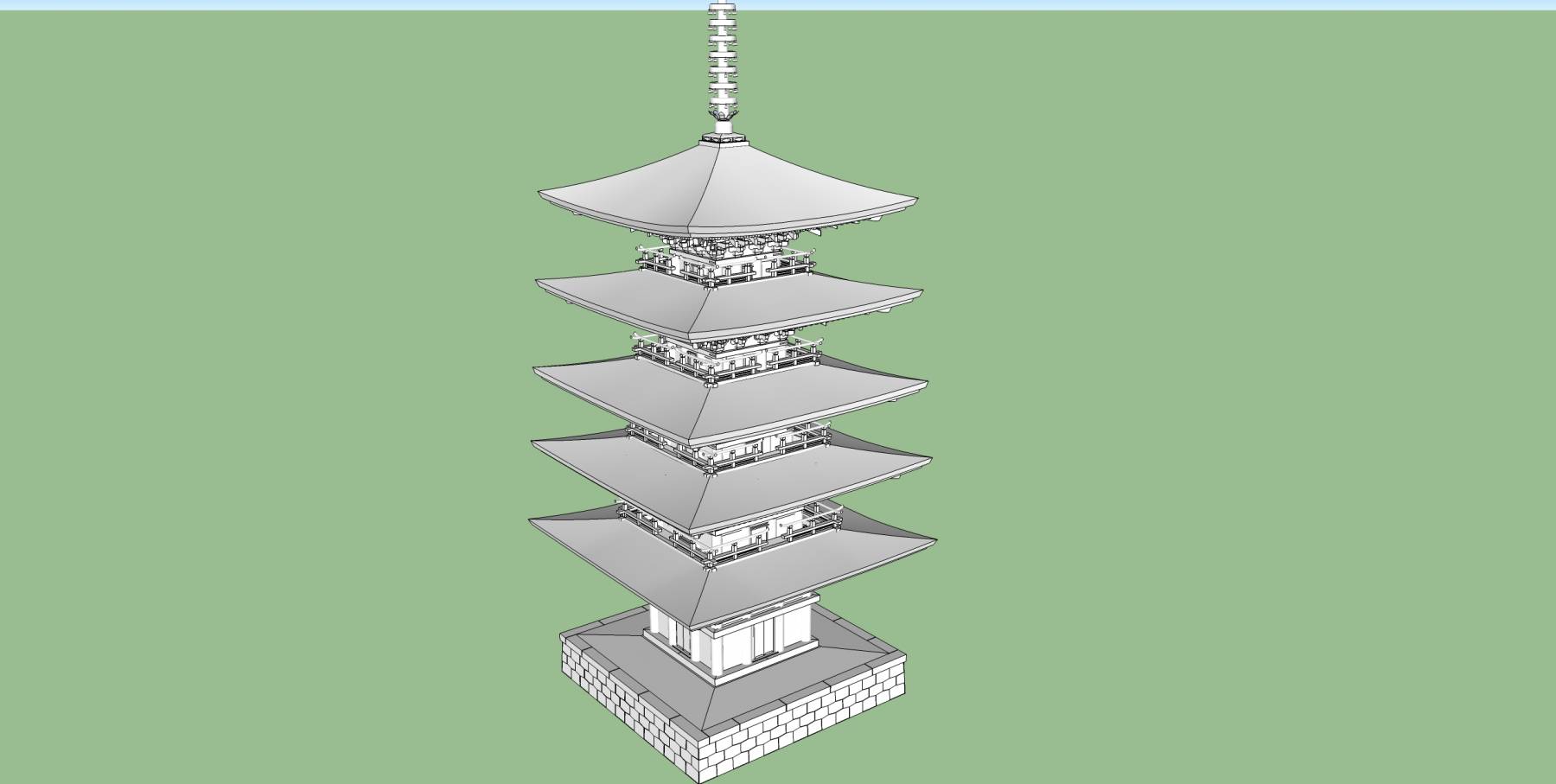 日式景观塔